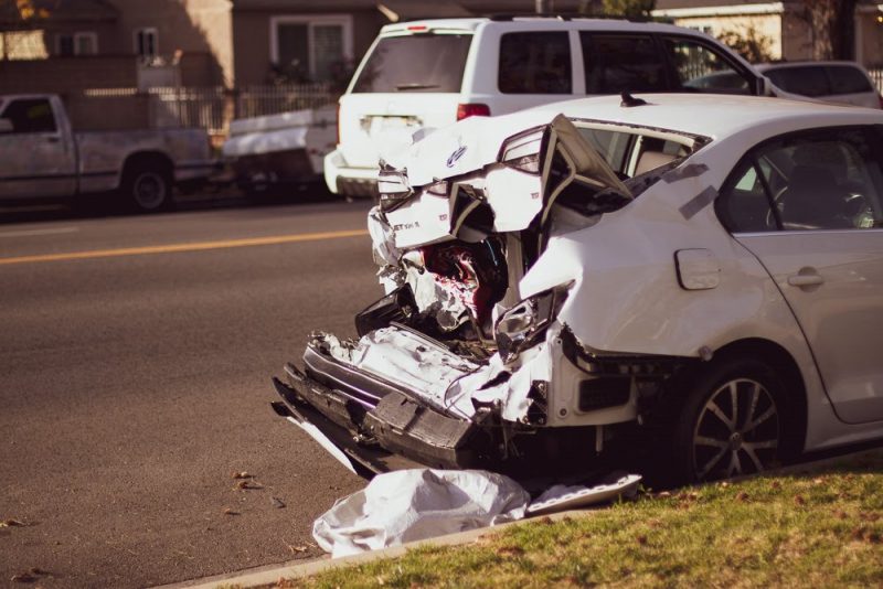 2.19 Phoenix, AZ - Officers Investigating Rear-End Car Crash on L-101 at Mini-Stack